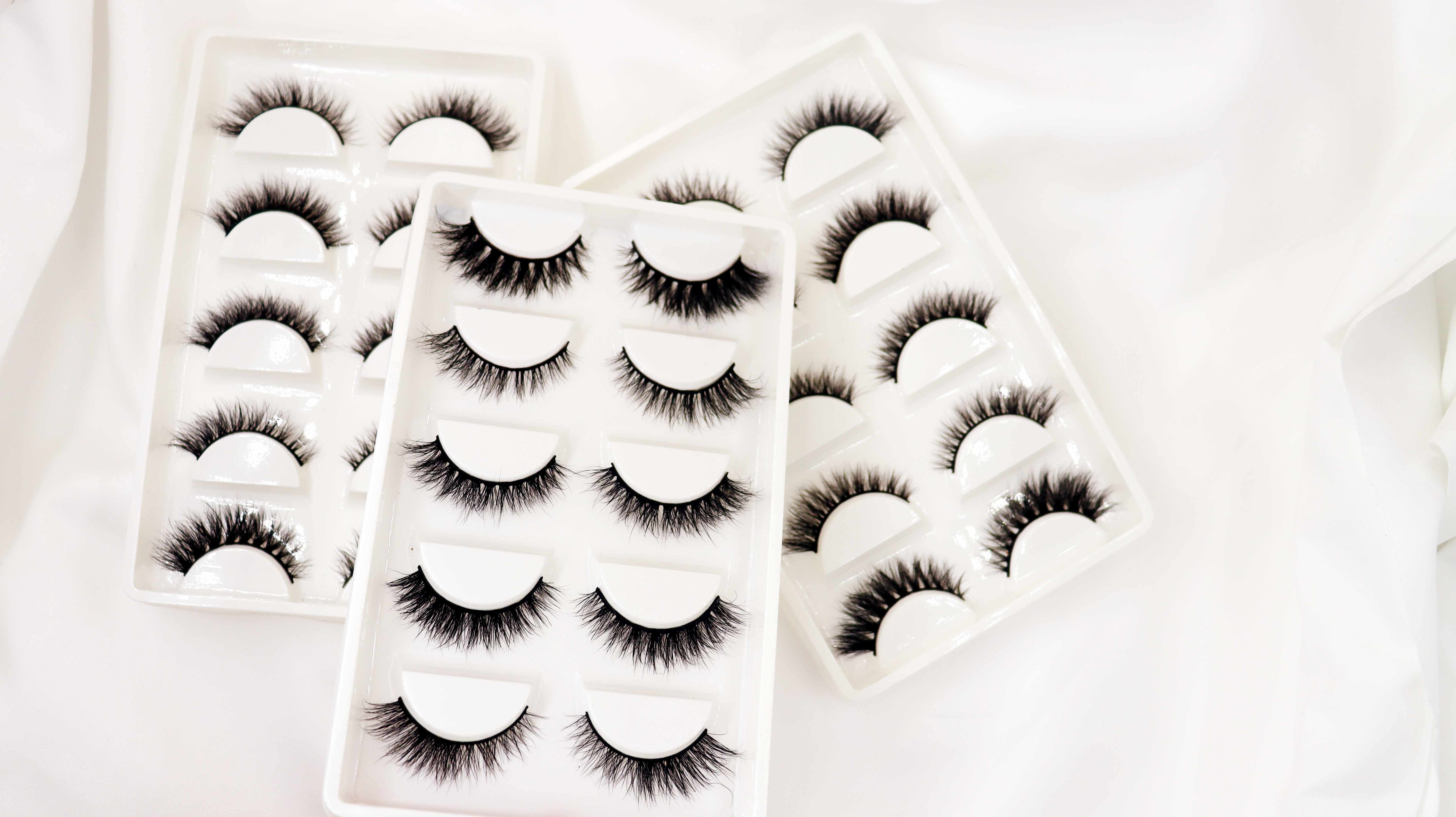 Wholesale 3D Full Strip Lashes Customized 12mm Mink